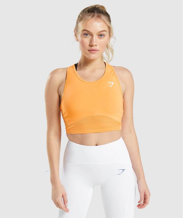 Damske Tielko Gymshark Pulse Crop Marhule Oranžové | GT9374685